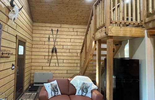 Houston Cabin | Riverfront, Authentic, Luxury Log Cabin-Bison