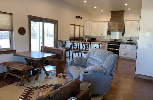 Green River House | Riverfront Barndominium close to Utah National Parks