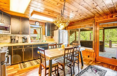 Cle Elum Cabin | Riverfront cabin with large deck, gorgeous view, woodstove, & quiet location