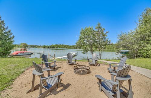 Cheboygan House | Riverfront Cheboygan Home with Deck and Boat Dock!