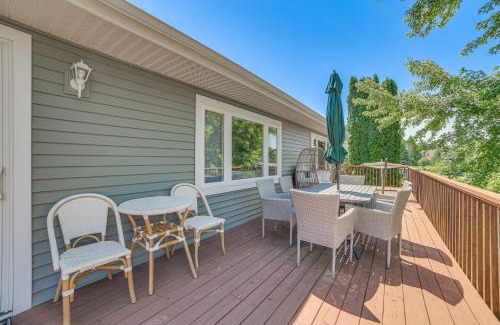 Cheboygan House | Riverfront Cheboygan Home with Deck and Boat Dock!