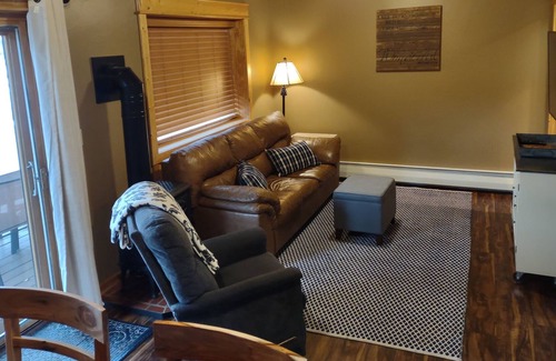 Estes Park Condo | Riverfront Condo w/ Mtn views 2 decks close to RMNP and Downtown Estes Park