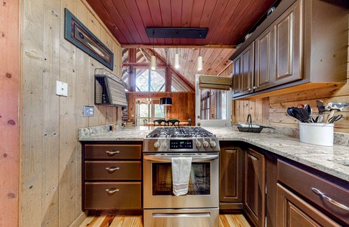 Ellijay House | Riverfront home with amazing view, deck, firepit, & fireplace