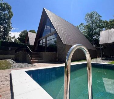 Gabala Ski Chalet | Riverside Gabala Aframe Villa