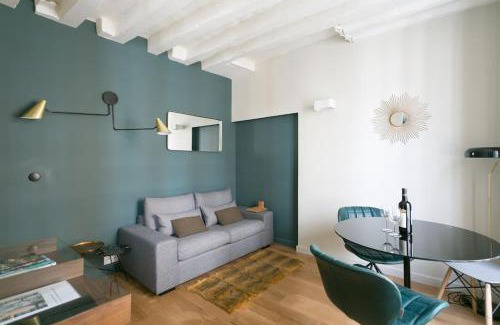 5th Arrondissement Apartment | Romantic Brand New Suite in Central Paris, Bathroom, Kitchen