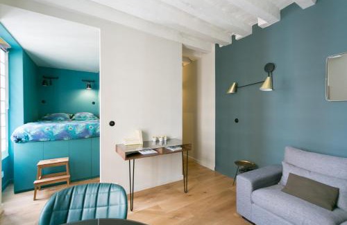 5th Arrondissement Apartment | Romantic Brand New Suite in Central Paris, Bathroom, Kitchen