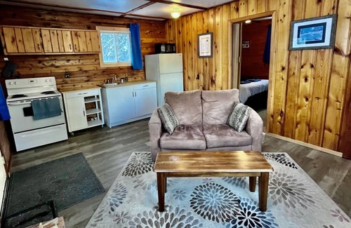Sioux Narrows Nestor Falls Cabin | Romantic Cabin with Woodstove, Shared Hot Tub and Infrared Sauna.