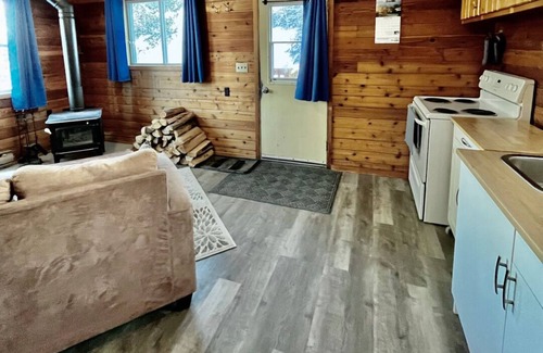 Sioux Narrows Nestor Falls Cabin | Romantic Cabin with Woodstove, Shared Hot Tub and Infrared Sauna.