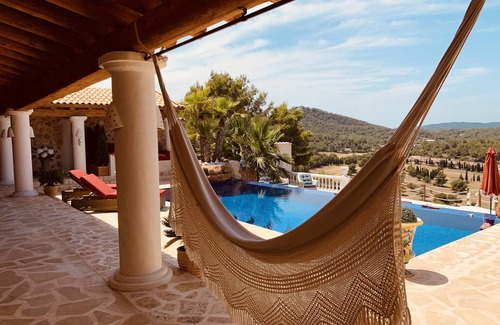 Santa Eulalia del Rio Villa | Romantic luxury villa close to Ibiza town with stunning view to sunset
