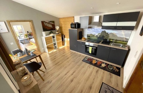 Marzoll Apartment | Römer apartment with sunny terrace, 40 sqm, bed-sitting room