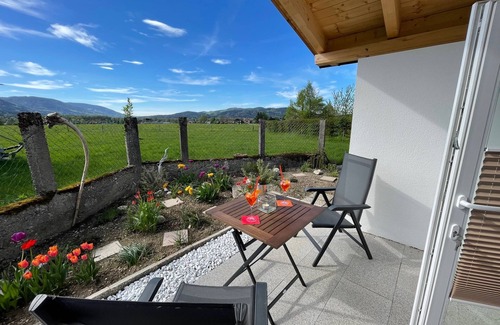 Marzoll Apartment | Römer apartment with sunny terrace, 40 sqm, bed-sitting room