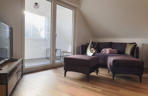 Moorhusen Apartment | Roof Lounge - Appartement/fewo, Dusche, WC, 1 Schlafraum