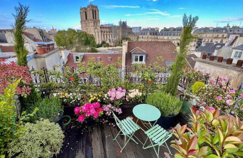 Sorbonne Apartment | Rooftop Triplex with Garden at Notre Dame