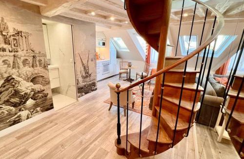 Sorbonne Apartment | Rooftop Triplex with Garden at Notre Dame