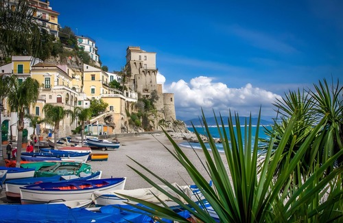 Cetara Apartment | Room 'Camera Libeccio Sea View' with Sea View, Wi-Fi and Air Conditioning