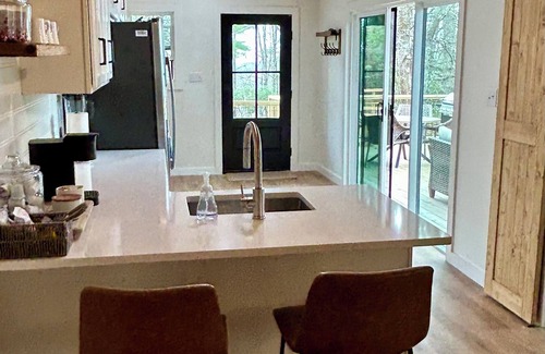 Spruce Pine House | "Rooms with a View" newly renovated rustic modern home with stunning BRM views