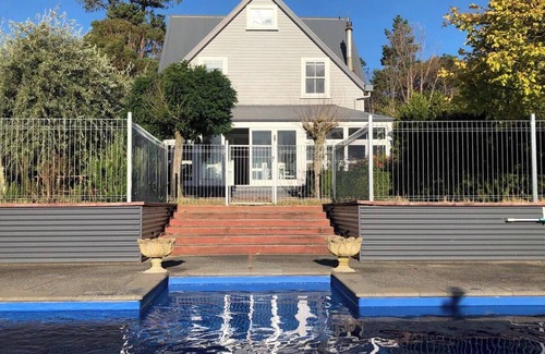 Kahutara House | Rose Cottage - summer pool - Kahutara, Wairarapa