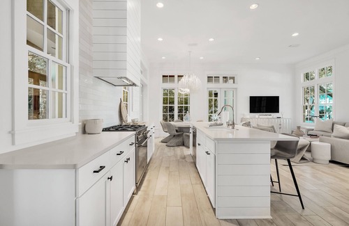 Rosemary Beach House | Rosemary Cottage - Stunning Outdoor Area with Pool (heated) and Fireplace