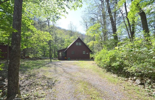 Hedgesville Cabin | Rosies Creekside Retreat - 3 BR Escape!