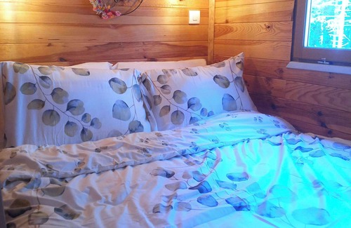 Boree Bed & Breakfast | Roulotte Nymphéa Avec Bain Norvégien et Jardin Privatifs vue Montagne