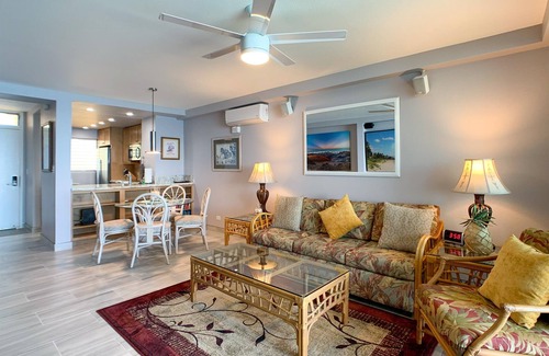 Kihei Condo | Royal Mauian 309 - Direct Ocean Front, Renovated, Seconds to the Beach, Split AC