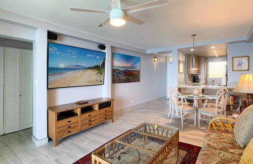 Kihei Condo | Royal Mauian 309 - Direct Ocean Front, Renovated, Seconds to the Beach, Split AC