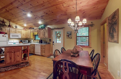Hiawassee Cabin | Rustic charmer w/mountain views, fireplace, grill, yard-Dogs Welcome