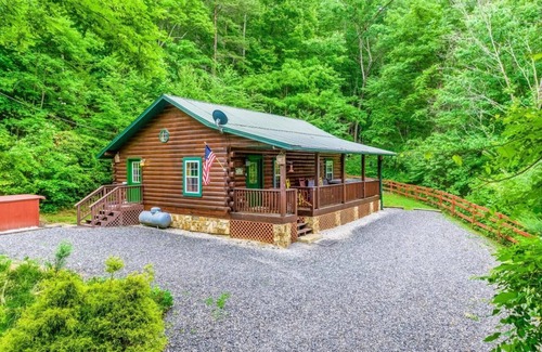 Bryson City Cabin | Rustic Log Cabin with Hot Tub - Pet Friendly - Fire Pit - WiFi