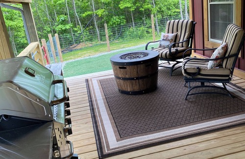 McArthur Cabin | Rustic Modern Cabin on Highland Cow Farm: Hiking Trails, Hot Tub and Fire pit