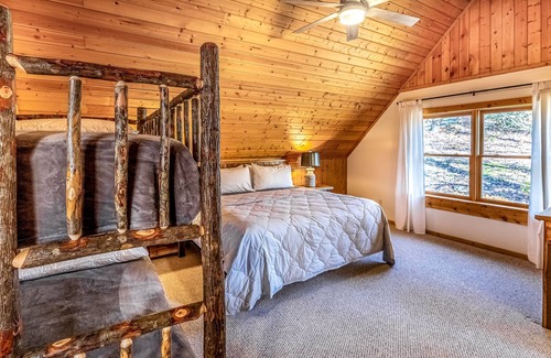 Cherokee Cabin | Rustic & Private Log Cabin w/ High-Speed WiFi, Wraparound Porch & Fireplace