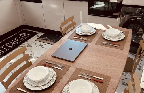 Dar Chaabane Al Fehri Apartment | S+2 Smart Home 5m drive to the Seaside with free street parking