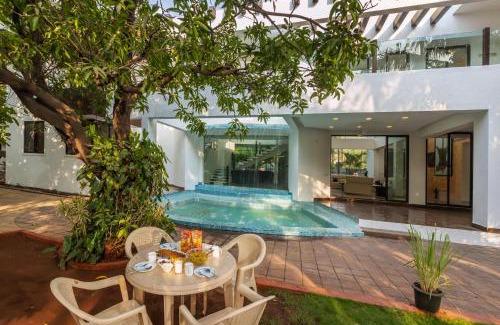 Tungarli Villa | SaffronStays Vedanta, Lonavala - villa with lawn, plunge pool and indoor games near Tungarli Lake