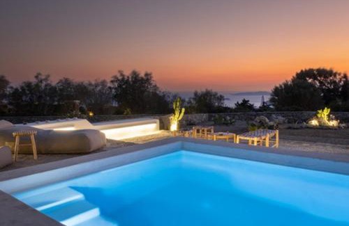 Psarou Villa | Saint L Heated Pool Sunset Villa- Three Bedrooms