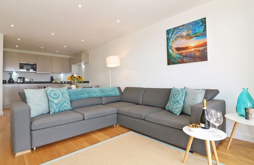 Lusty Glaze Apartment | SALTWATER, ONE LUSTY GLAZE, family friendly, with a garden in Newquay