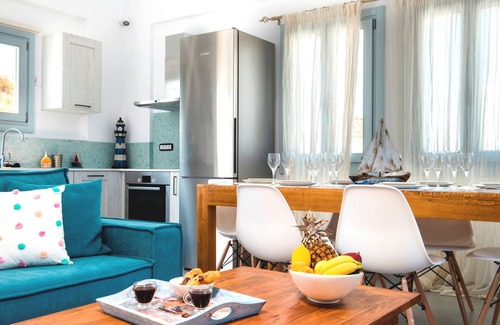Karterados Villa | Sand Villa - sea front luxury villa by Monolithos beach.