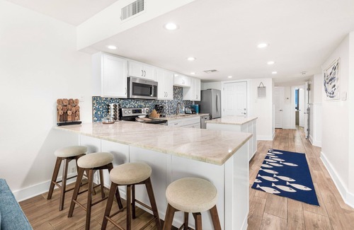 Port Aransas Condo | Sandpiper Condominiums 801, Panoramic Gulf Views w/direct access to Mustang Island/Port A beaches.