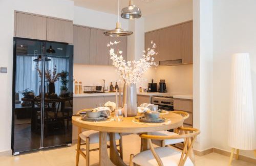 Downtown Dubai Apartment | Sarora One - Japandi-Inspired 2-Bedroom Apartment in Act One, Downtown Dubai with Balcony & Burj Khalifa View