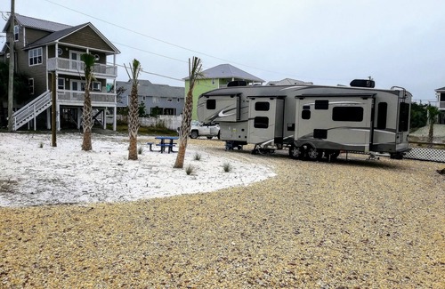 Cape San Blas RV Rental | Saylor's Sunset RV Lot Beautiful Gulf and Bayfront View w/Deeded Beach Access