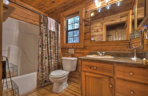 Epworth Cabin | Scenic creek views right on property. Fish, relax, and bring a pet!