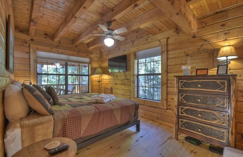 Epworth Cabin | Scenic creek views right on property. Fish, relax, and bring a pet!