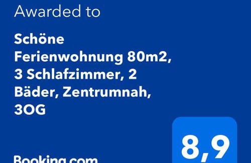 Ilversgehofen Apartment | Schöne Ferienwohnung 80m2, 3 Schlafzimmer, 2 Bäder, Zentrumnah, 3OG