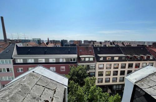 Nord-Mitte House | Schönes einfaches zentrales Zimmer über den Dächern der Stadt