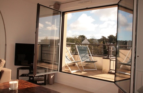 Morgat Apartment | Sea and garden view apartment in a luxury residence close to the beach