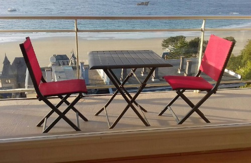 Perros-Guirec Apartment | Sea view apartment overlooking the main beach of Perros-Guirec