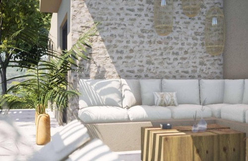 Lardos Villa | Sea views and a beach nearby.