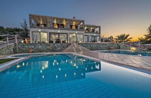 Agia Pelagia Villa | Sea Views at villa Anemomylos with Heated Pool, Ping Pong and Tennis
