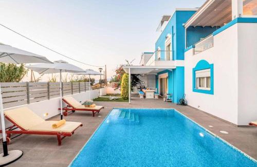 Mastichari Villa | Seabreeze Villa - with Jacuzzi & heated pool
