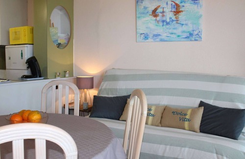 Port-la-Nouvelle Apartment | Seafront 2-Room Apartment with Terrace & Private Parking, Sleeps 5, in Port-la-Nouvelle
