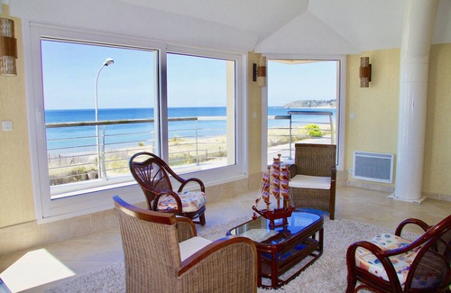 Barneville-Carteret House | SEAFRONT, Fantastic 180° Sea View, high Standing, Courtyard, Private Garden