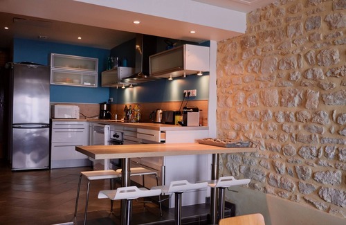 Port-en-Bessin-Huppain Cottage | Seafront, exceptional sea view, charm, fireplace and luxury comfort, 100m2